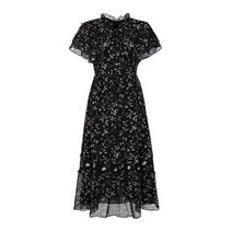 베스띠벨리 22S/S 쉬폰 숄더 레이스 롱 원피스 BEO2523BKP