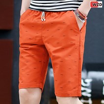 WZD 반바지 남성 여름 와이드 캐주얼 5부 미디엄 팬츠 5부 비치 팬츠 쫄바지