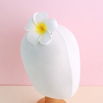 유어밤 헤어코사지 셀프웨딩 하와이 플루메리아 꽃머리핀 휴양지 꽃핀