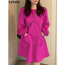 VONDA 여성 우아한 미니 원피스