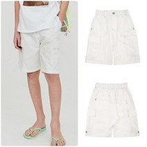 [대구백화점SG] AXB1PT03WT_화이트 카고 숏 팬츠