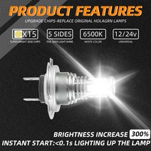 HYNBYZJ-H4 H7 H8 H11 H16 LED 자동차 안개등 전구 9005 HB3 HB4 운전 러닝 램프 3200LM 40W 12V 화이트 65, 03 H16 (EU), 01 WHITE