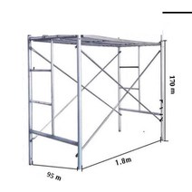 pt아시바 이동식비계 강관 조립식 테크 다이 바퀴포함, 170x095x180 1.5 두께