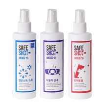 [일반+반려+차량] 세이프샷 뿌리는 탈취 살균소독제 200ml 3종 세트, 600ml, 3통