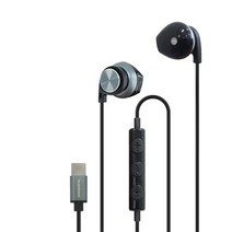 플레오맥스 스마트폰 전용 C타입 오픈형 유선이어폰 PEP-C70, 블랙