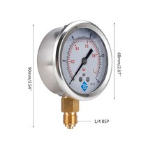 글리세린 채워진 압력 진공 화합물 게이지 68mm 다이얼 VAC 10000 PSI, 15 0-400bar