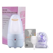 생리컵 생리컵과 살균기 세트 건강 관리용 배수 밸브 생리컵 자외선 소독 자외선, 은