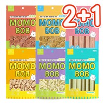 모모밥 가수분해 저알러지 강아지 간식 져키 강아지덴탈껌 강아지 치즈 6종 2+1, 덴탈청사과&해초추출물80g 2개, 덴탈딸기&해초추출물80g 1개