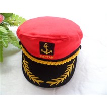 날개 모자 쓰고 남녀 무대 공연 모자 선장 모자 검은