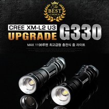 우신밸로프 WS-G330 LED CREE XM-L2 U3 충전식 줌라이트 랜턴, 실버, 1개