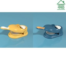가정용 만두만드는기계 빚는 싸는 만들기 자동 만두피 찍는 제조기 성형기, 2개 블루옐로우