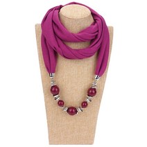 여자 패션 neckerchief 링 스카프 목걸이 비즈 솔리드 컬러 쥬얼리 목도리