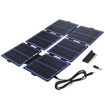 태양광 패널 세트 30W 접이식 태양 전지 ETFE USB 5V DC 12V 방수 야외 캠핑 하이킹 휴대용 태양열 충전기 가방