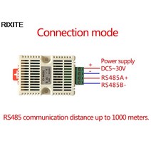 온도센서 온수매트 온수매트조정용 온도 및 트랜스미터 SHT20 센서 고정밀 모니터링 Modbus RS485 dec 12, 한개옵션1, 한개옵션0