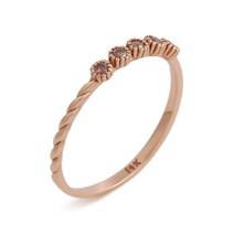 14K 로렛트 연꼬냑 꼬임 밴드 반지 SRS36723