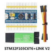 보드설계 코딩 오리지널 STM32F103C6T6 STM32F103C8T6 ARM STM32 최소 시스템 개발 보드 모듈 Arduino ST-Link V2 Mini STM8 용, [04] C6T6 LINK V2 1set