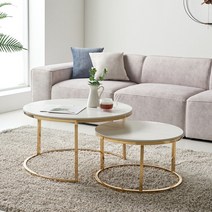 1+1 세라믹 골드 거실 응접실 소파 테이블 DS29, 트라이앵글형