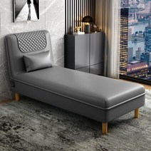 케이로 다기능 접이식 싱글 침대 패브릭 탈착 세탁 가능 긴 의자 거실 사무실 원룸 좁은 싱글침대, 다크 그레이 나노 테크 천