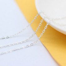 10 미터 1.5mm 목걸이 체인 골드 실버 도금 청동 케이블 폐쇄 링크 금속 커브 크로스 체인 쥬얼리 체인 결과 만들기, 은, 하나