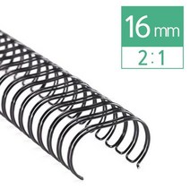 [RA†]카피어랜드 2대1 와이어링 16mm 60개입 제본코일 제본 코일 용링 와이어▨_ea, Ж 빨강