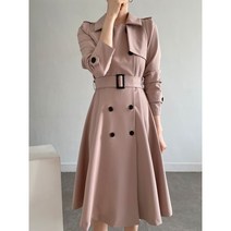 봄 바바리 벨트 트렌치 원피스