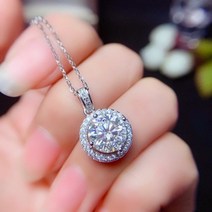 모이사나이트 목걸이 팬던트 솔리테어 5ct moissanite 다이아몬드 펜던트 진짜 925 스털링 실버 매력 파티 웨딩 펜던트 여성을위한 파인 쥬얼리