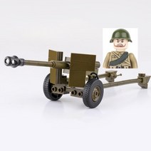 레고호환 부품 블럭 블록 피규어 군사 무기 대포 빌딩 독일 미국 소련 군인 그림 대전차 대공 모델 장난감, s-no2-r