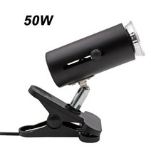 온열등 발열램프 애완동물온열등 220v 애완 동물 파충류 열 램프 uva uvb 3 0 키트 클립 온 세라믹 조명 홀더 포함 uva 가열 램프 세트 거북이 도마뱀 조명, 블랙 홀더 및 50w