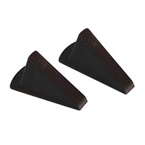Master Manufacturing 2-Pack Brown Giant Foot Door Stop Heavy Duty Rubber Wedge Made in the USA Ho, 1