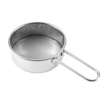 티백 주머니 티 스트레이너 미세 거름망 차망 깔때기 Sieve Fine Mesh Strainer 베이킹 용 밀가루 체질 파인 메쉬 가루 설탕 셰이커 더 스터 케이크 빵, CN_Red