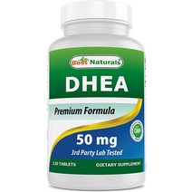 베스트 네츄럴스 DHEA 50 MG 120 정 - 남성 여성용 균형 잡힌 호르몬 수치 지원 - 건강한 노화 촉진 - 미국 제조