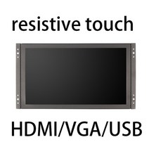 헤드레스트모니터 Zhixianda IPS LCD 산업용 디스플레이 저항 및 정전 용량 터치 스크린 오픈 프레임 모니터 HDMI VGA 포트 인치 1366x768, 8.resistive touch - AU 플러그
