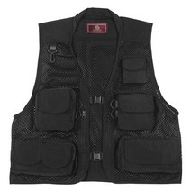 민물 낚시 조끼 갯바위구명조끼 루어조끼방수 사진 야외 스포츠 구명 조끼 분리형 낚시 멀티 포켓 조끼 남성 여름 빠른 건조 조끼바다낚시조끼, 검은색, XL, 01 Black