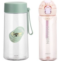 오카디 휴대용보틀 6043, Green 1 + PINK 1, 350ml + 550ml