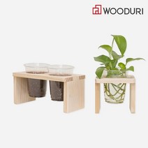 우드리 DIY 목공체험 목공수업 만들기재료 - 새싹키우기선반, 새싹키우기선반 2컵
