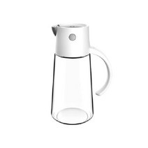 자동열림 유리 양념병 오일병 (중-화이트) 550ml 1개, 자동열림 유리 양념병 오일병 (