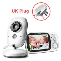 [vb mset] 프리뷰모니터 vb603 비디오 베이비 2.4g 무선 3.2 인치 lcd 2 웨이 오디오 토크 야간 감시 보안 카메라 베이비 시터, CHINA, BOA-VB603-UK