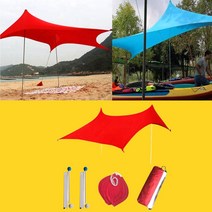 4면그늘막 차광막 테라스 천막 햇빛가림막 옥상캠핑텐트 썬쉐이드, K506536_레드