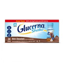 Glucerna 애보트 글루서나 쉐이크 단백질 영양 음료 리치 초콜릿 초코 맛 237ml 24개 Diabetes Nutritional Shake Chocolate