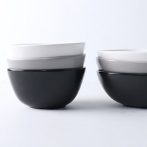 조약돌 공기대접 밥그릇 세트, 그레이_대접