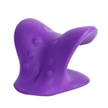 목 스트레처 어깨 마사지 경추 스트레치 중력 근육 이완 견인 베개 통증 완화 척추 교정, [06] Purple