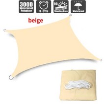 캠핑 트레일러 텐트 420D 방수 차양 항해 야외 정원 해변 파티오 수영장 천막, beige+2x4m