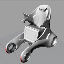 스쿠터 전동차 계단용 휠체어 노인 지능형 전동 3D 코뿔소 모델 모델링 렌더링 산업 디자인 작업 자료
