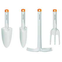 (피스카스) Fiskars 원핸드 원예/가드닝 작업공구 화이트 4종(모종삽 이식삽 포크 괭이), 포크(1027034), 1개