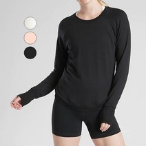 소프트 쭈리 긴팔 맨투맨(나그랑 튤립엣지 요가 레이어드 티셔츠 오버랩 운동복) 제이아이앤