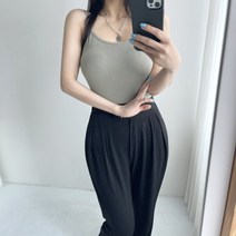 글램핏 / 1+1 여성 여름 골지 면 민소매 이너 끈나시 6컬러