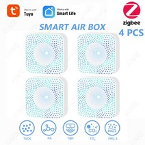 [공기질측정기] tuya zigbee smart air co2 온도 폼알데하이드 측정기, 4개