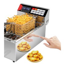 Aschi 업소용튀김기 소형 전기 튀김기계 치킨 돈까스 튀김기 10L, 단통 전기 프라이팬 10L 2.5KW