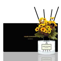 [바보사랑] 포시즌 디퓨저 블랙라벨 선물세트 200ml 데이지 옐로우, 향오일:애.플파이