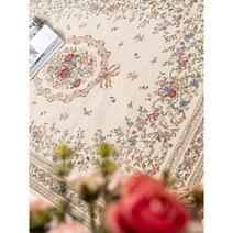 두툼한 자가드 꽃무늬 침실 카페트 카페트매트 예쁜거실러그 결혼선물 인테리어매트 거실카페트 소파러그